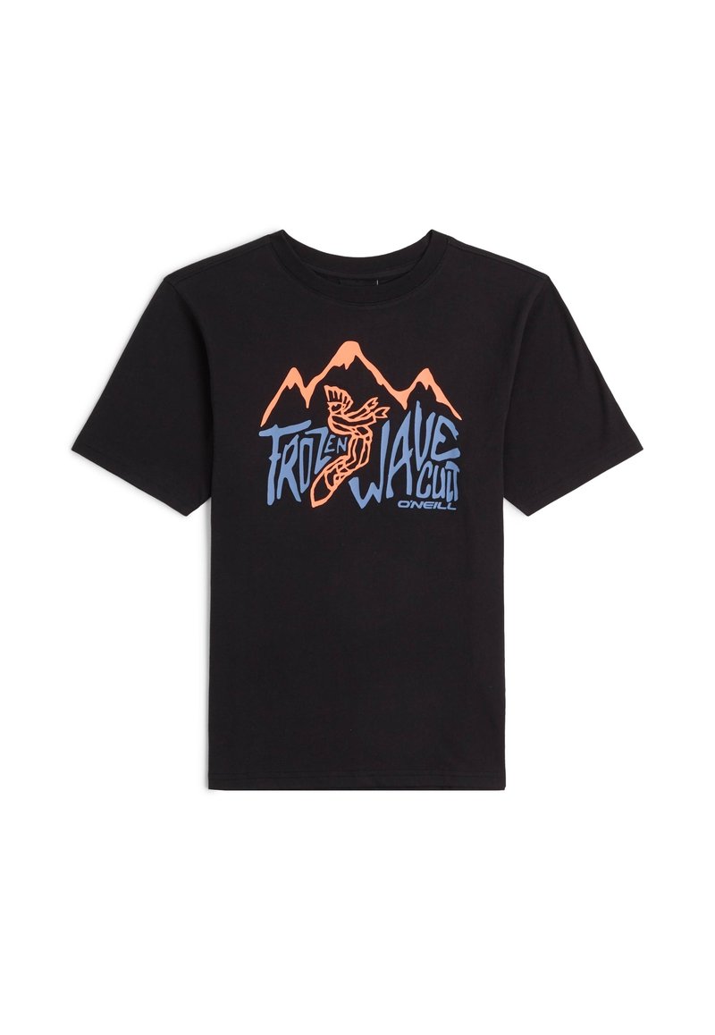 O’Neill T-shirt print gemêleerd zwart