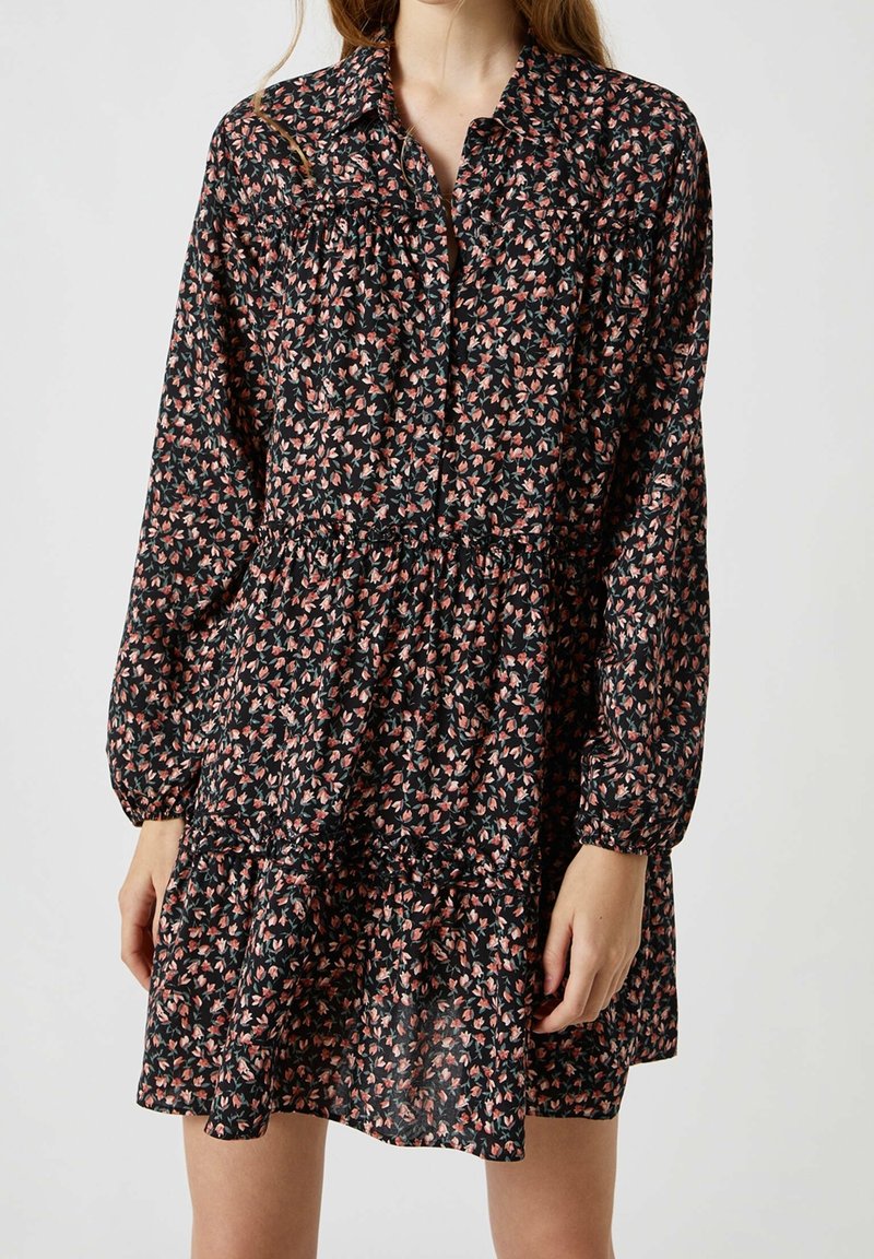 PULL&BEAR Robe chemise - black