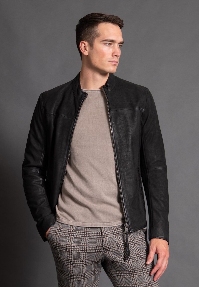 wilson leather outlet stores on Tigha Wilson Leather Jacket Black Zalando De