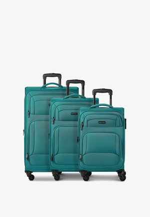 smartbox, EDITION 04 4 ROLLEN KOFFERSET 3-TEILIG MIT DEHNFALTE UNISEX - Set di valigie - petrol