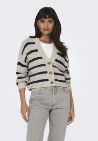 ONLY - CAROLNICE STRIPE NOOS - Cardigan - pumice stone stripes navy blazer Thumbnail Image 1
