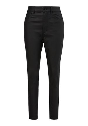 QS SADIE MIT COATING - Pantalon classique - schwarz