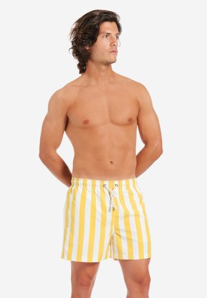 Swimming trunks - yellow white stripes