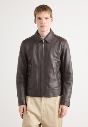 MAPSON - Leather jacket - open brown