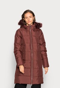 JDY JDYELI SUNNY LONG PADDED  - Casaco de inverno - bitter chocolate