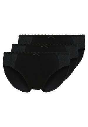 LASCANA 3 PACK - Panties - black