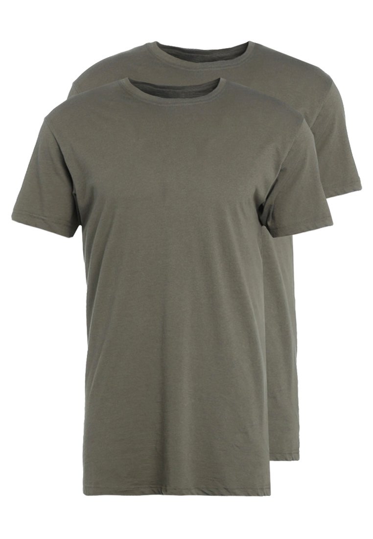 Urban Classics T-shirt basic set van 2 – olijfgroen