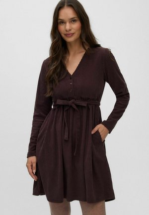 MAMALICIOUS DRESS MLBROOKE MATERNITY DRESS - Robe pull - chocolate plum