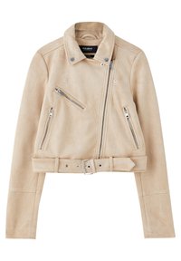 PULL&BEAR Veste en similicuir - beige