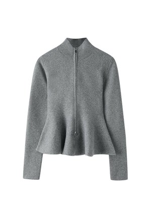 Stradivarius, PEPLUM KNIT SWEATER - Gilet - dark grey