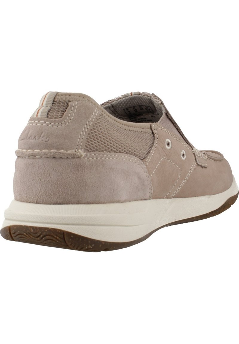 Mocasines Clarks Sailview Step Para Hombre - Nubuck Color Beige Claro - Comodidad Garantizada
