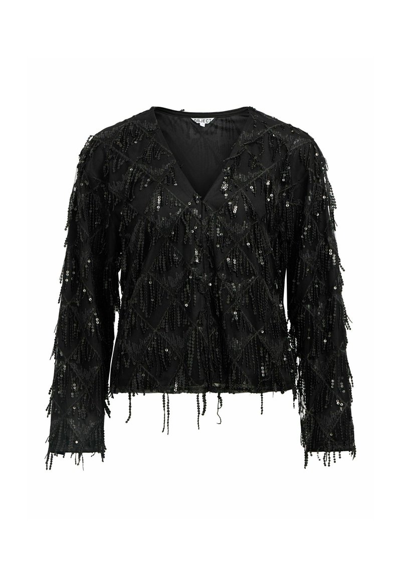 Object WICKEL PERLENVERZIERTER - Gilet - black/noir - ZALANDO.FR