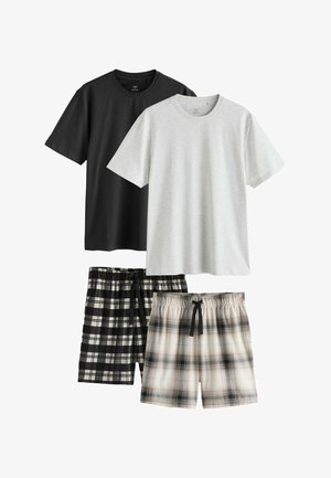 Next, COSY SHORT SLEEVE JERSEY PYJAMAS SET 2 PACK - Pyjama set - black ecru