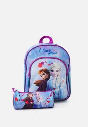 BACKPACK & PENCIL CASE FROZEN II CONNECTED BY NATURE SET UNISEX - Axelremsväska - blue