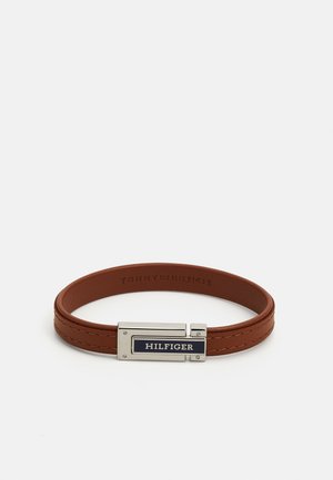 FLAT - Pulsera - silver-coloured/brown