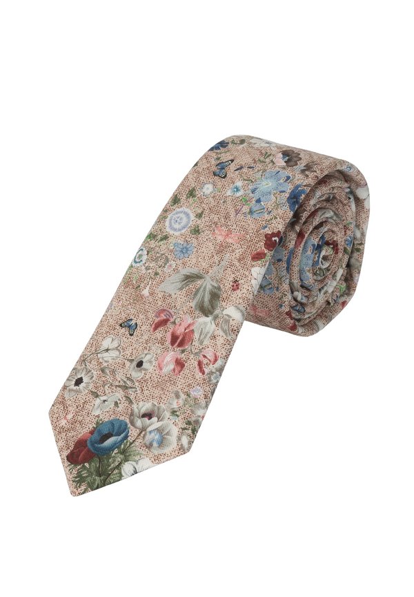 MIT FLORALEM DRUCK - Krawatte - beige