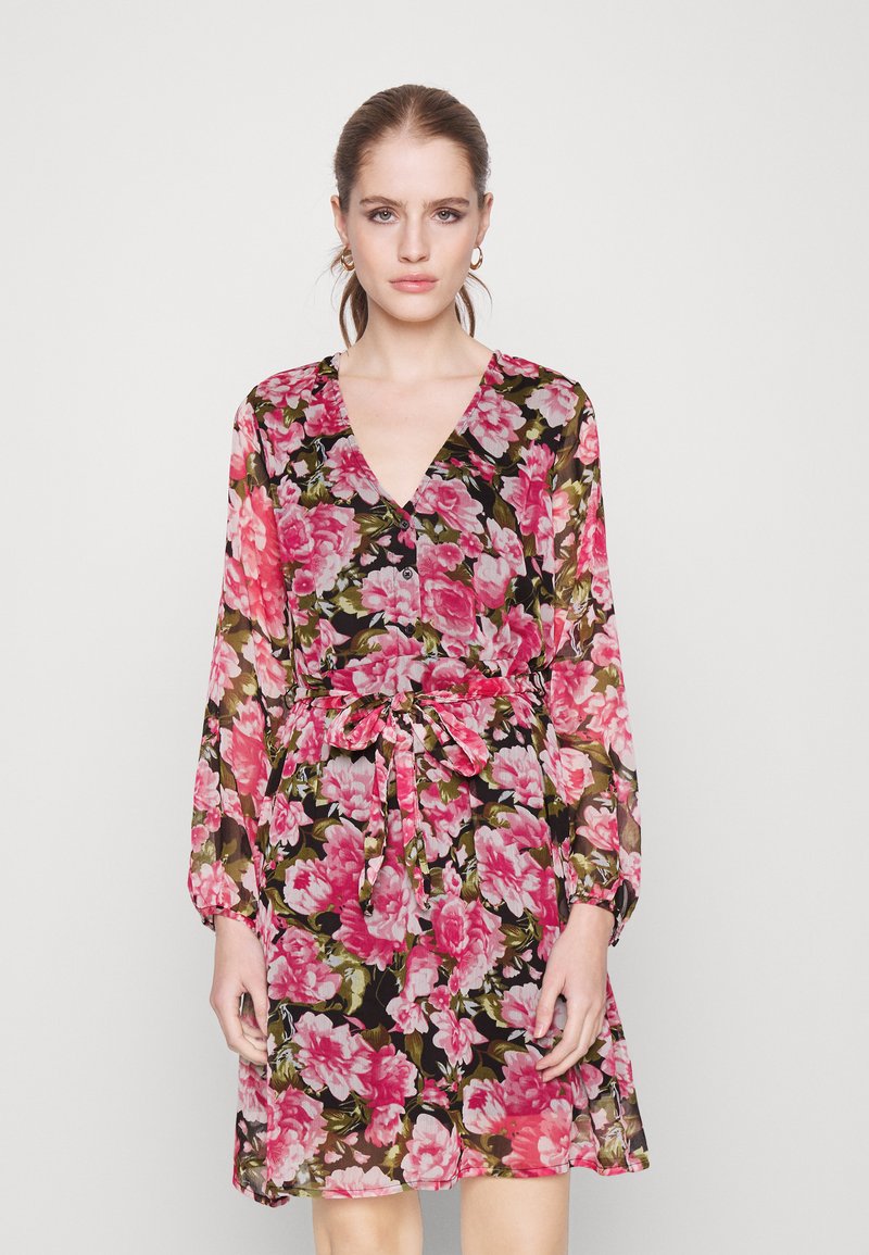 ONLY Petite ONLSAGA V NECK BUTTON DRESS - Φόρεμα ημέρας - black