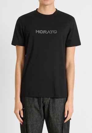 REGULAR FIT WTH RUBBER INJECTION PRINT - Print T-shirt - black
