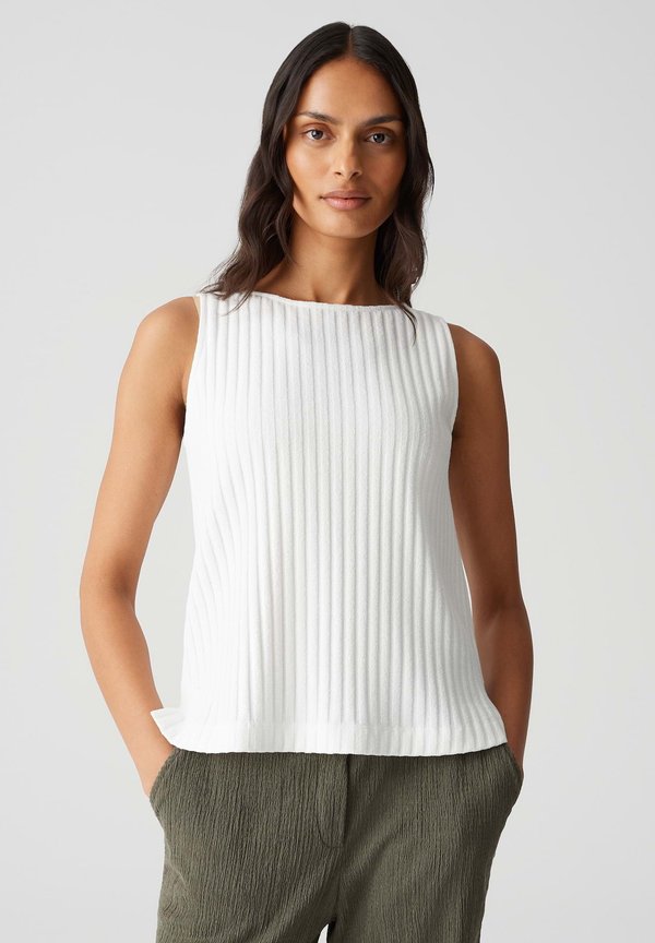 REGULAR FIT RIB - Top - milk