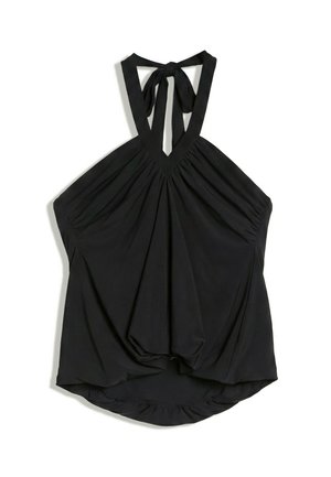 Bershka, HALTER WITH PEPLUM DETAIL - TOP - Blouse - black