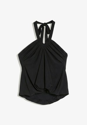 Bershka, HALTER WITH PEPLUM DETAIL - TOP - Blouse - black