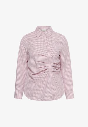 Kaffe Curve, KCIRINA - Button-down blouse - light pink check