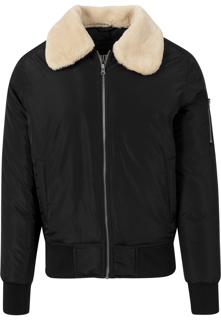 Urban Classics PILOT BOMBER JACKET Bomberjacke black/schwarz