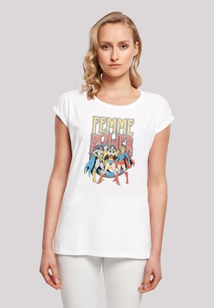 DC COMICS SUPERHELDEN FEMME POWER - Print T-shirt - white