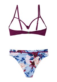 Cupshe FLORAL CROSSOVER BIKINI SET - Bikini - violet