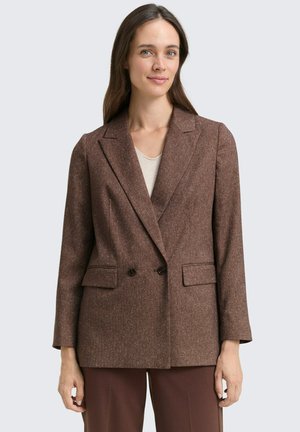 LOOSE FIT - Blazer - dark pecan brown structure