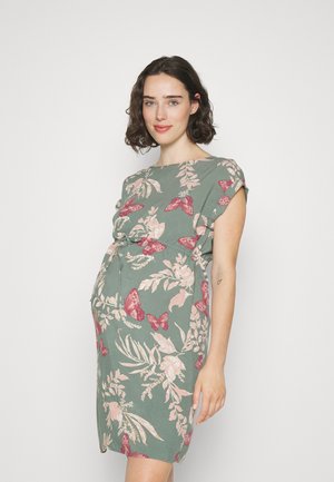 Vero Moda Maternity VMMEASY TIE SHORT DRESS - Φόρεμα ημέρας - laurel wreath