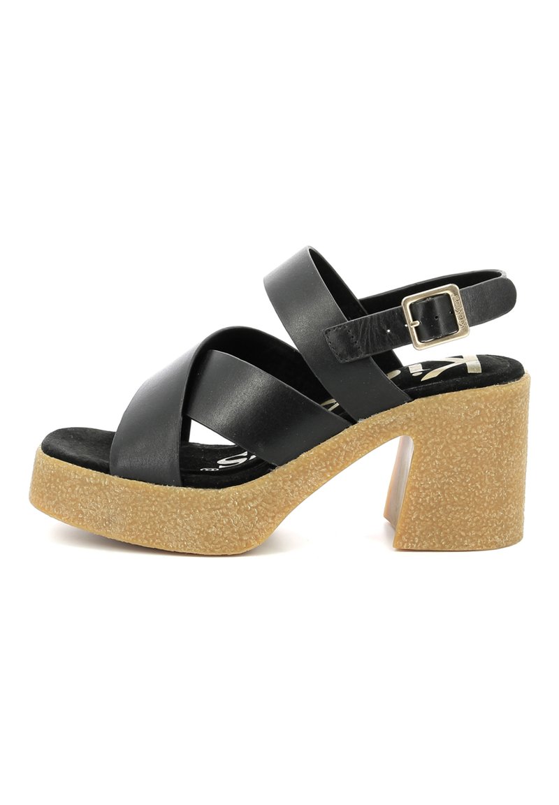 Kickers Sandalen met plateauzool zwart Kickers Sandalen met plateauzool zwart