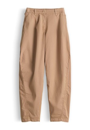 Helle, leichte Freizeithosen mit legerer Passform, Gürtelschlaufen, Seitentaschen und vorderem Reißverschluss.