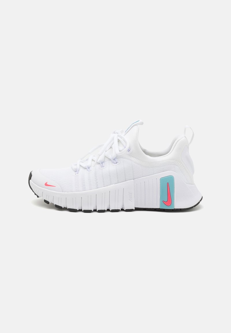 Nike Performance FREE METCON 6 - Trainingsschuh - white/hot punch/denim turquoise/black/pure platinum