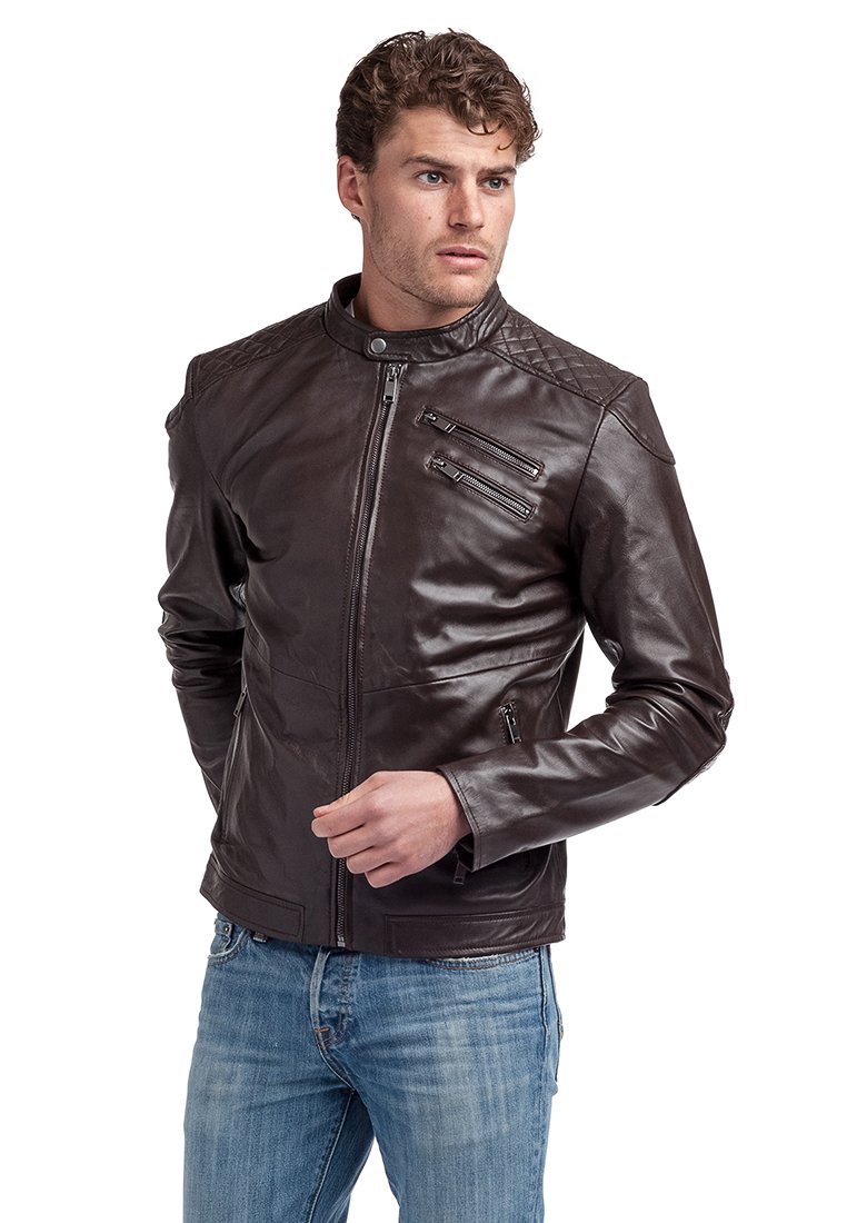 Le Temps Des Cerises Leren jas bruin Le Temps Des Cerises Leren jas bruin