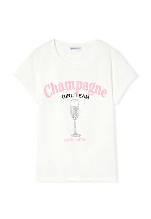 Motivi, T-SHIRT CON STAMPA E APPLICAZIONI DI STRASS - T-shirt print - bianco