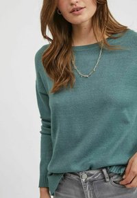 VILA Stickad tröja - dark blue