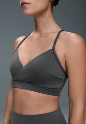OYSHO, COMFORTLUX MEDIUM SUPPORT BRAIDED SPORTS BRA - Brassières de sport à maintien normal - grey