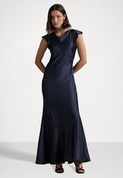 Polo Ralph Lauren DOUBLE-FACE SATIN COWLNECK GOWN - Oblečenie na špeciálnu príležitosť - graphic navy