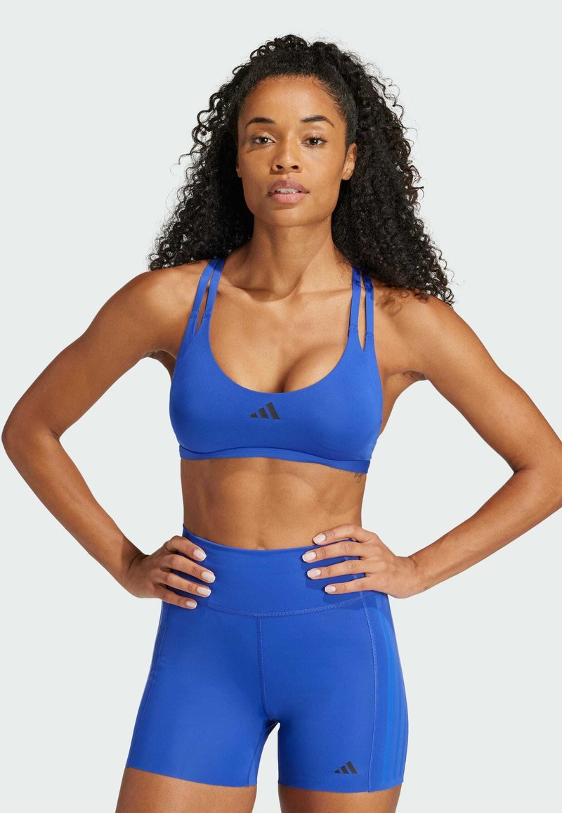 adidas Performance Sport-bh met light support - semi lucid blue