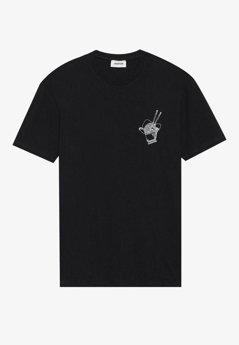 YOURTURN T-shirt print zwart YOURTURN T-shirt print zwart