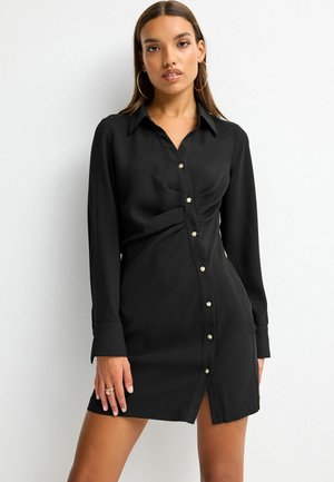 ASYMMETRIC - Abito a camicia - black