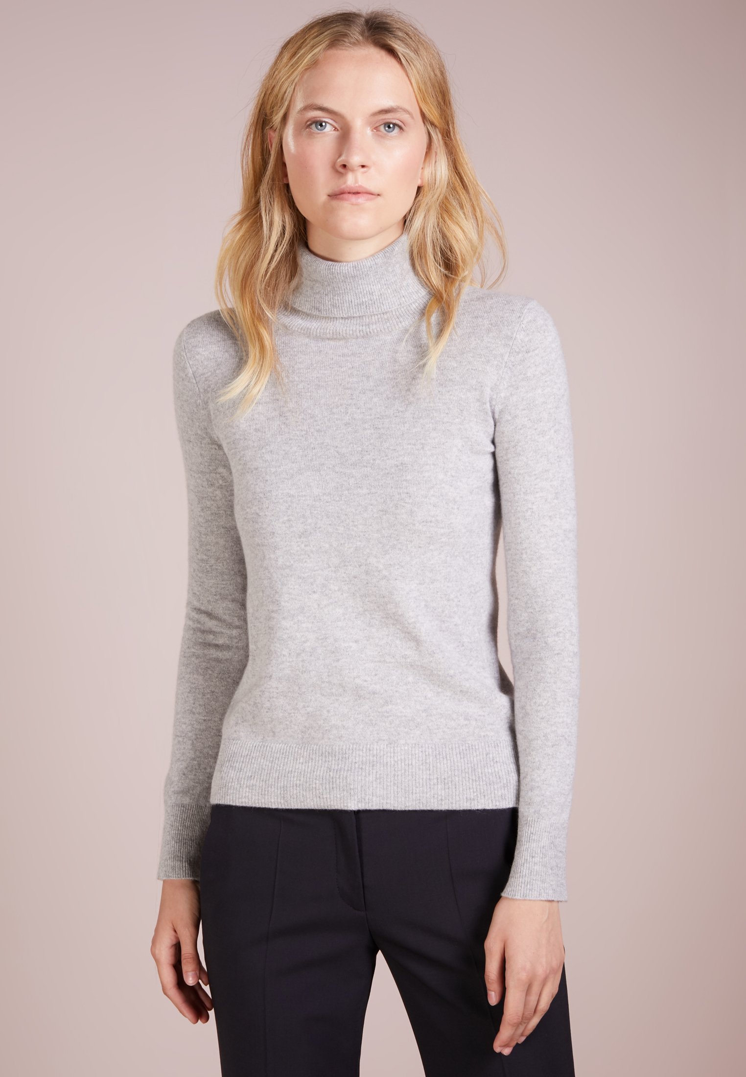 pure cashmere TURTLENECK - Jumper - light grey/grey - Zalando.de