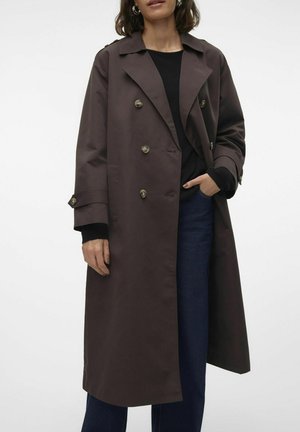 Vero Moda VMCHLOE - Trenchcoat - chocolate torte
