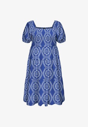 Vero Moda Curve, GESMOKTES KLEID VMCROKAYA MIDIKLEID - Day dress - dazzling blue
