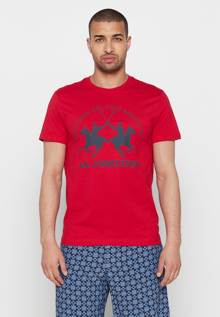 LA MARTINA T-shirt print rood