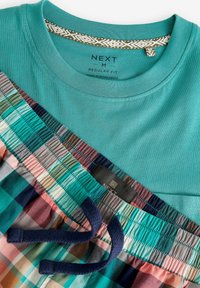 Next LIGHTWEIGHT  SET - REGULAR FIT - Pidžaamad - teal blue pink check