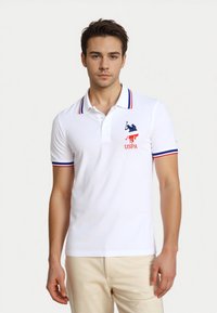 U.S. Polo Assn. TRICOLOUR SHORTSLEEVE - Poloshirts - weiss