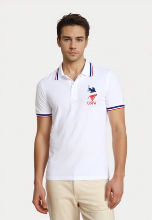 U.S. Polo Assn. TRICOLOUR SHORTSLEEVE - Polo - weiss
