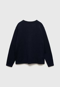 Náměsíčkový svetr s dlouhými rukávy, kulatým výstřihem a texturovaným povrchem. Jednoduchý design bez ozdob, vyrobený z měkké tkaniny.